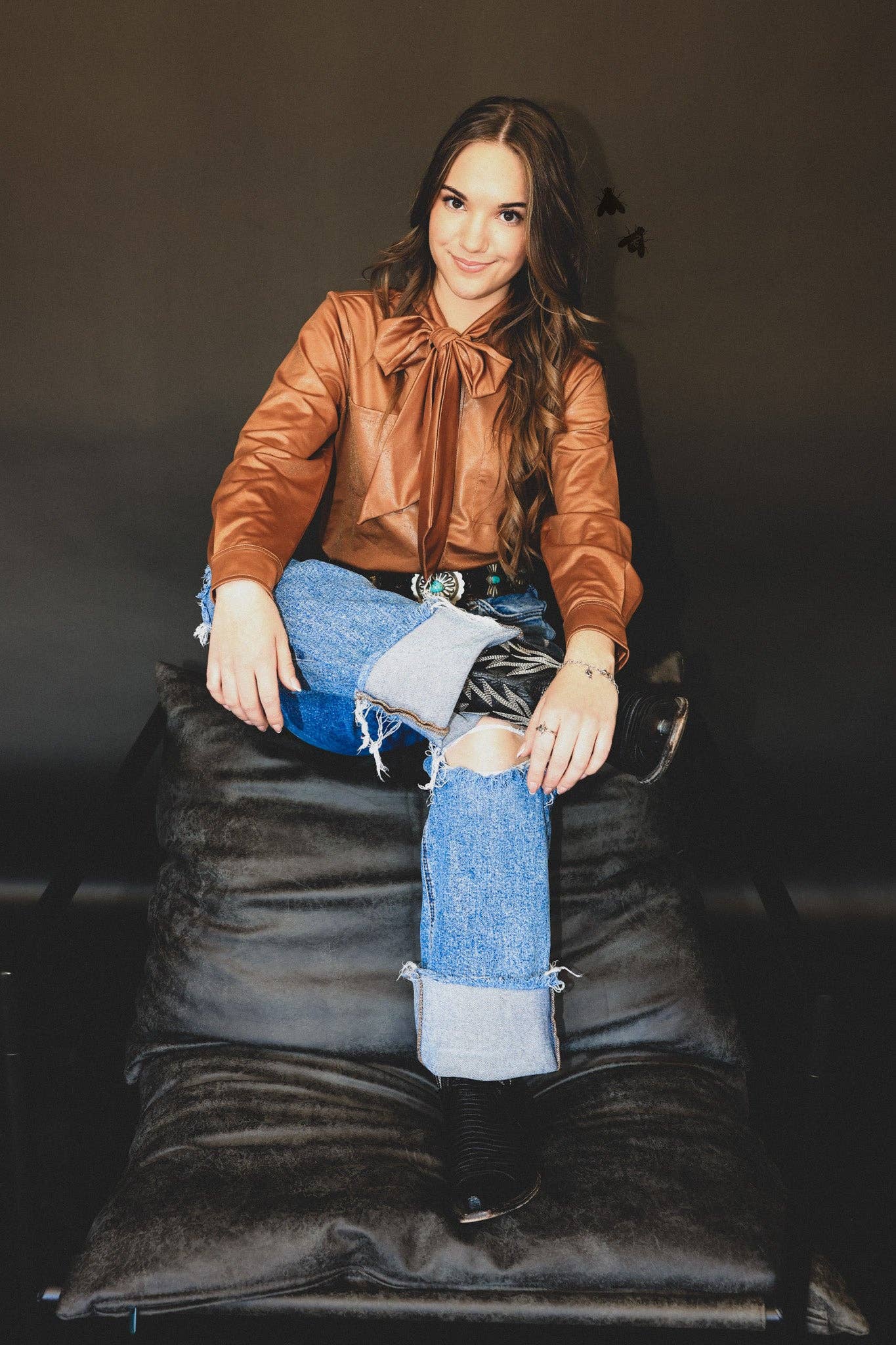 2 Fly Co - LEATHER OUTLAW TOP *SADDLE: 2X
