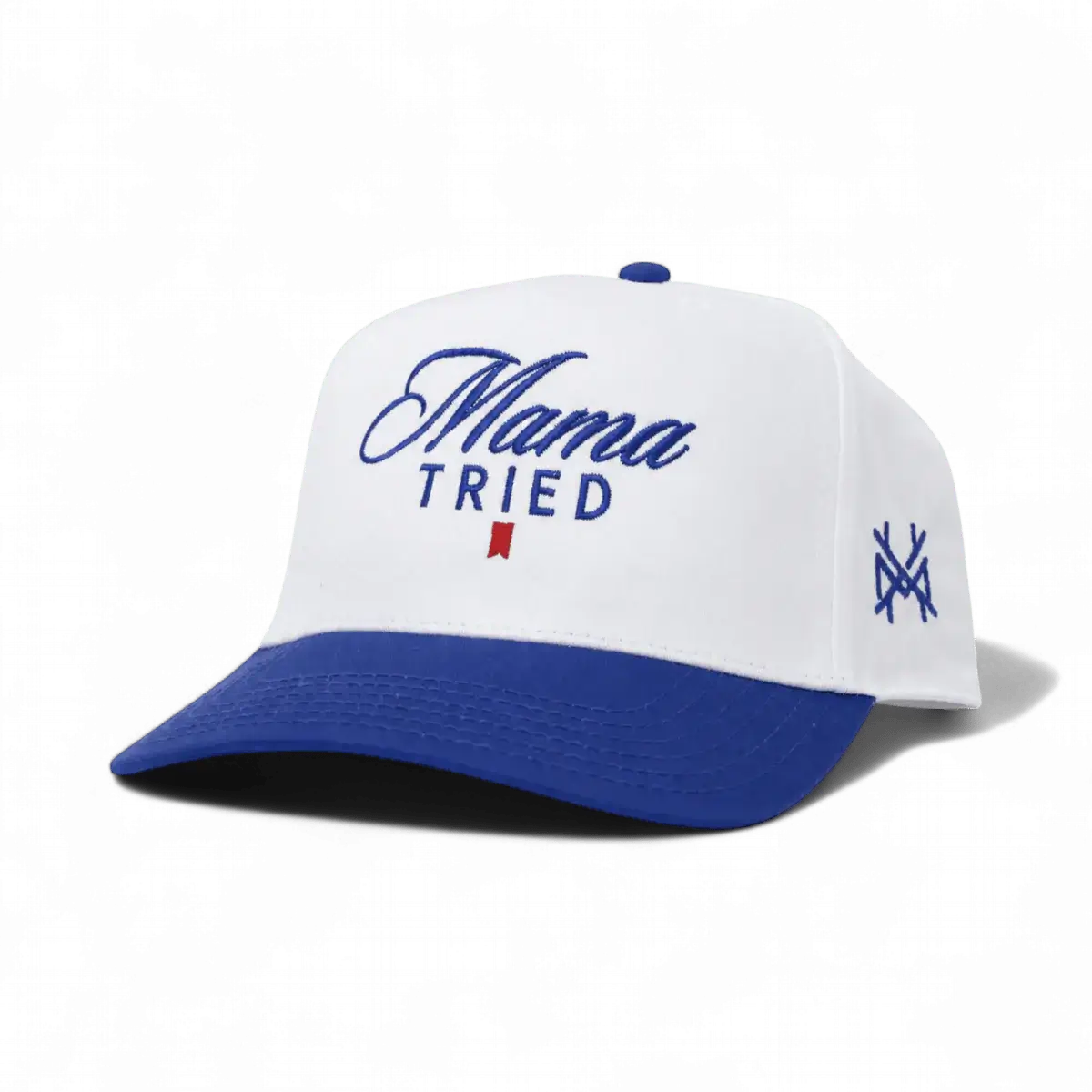The Mad Hatter Co - Mama Tried Ultra Trucker Hat: Flat Bill White