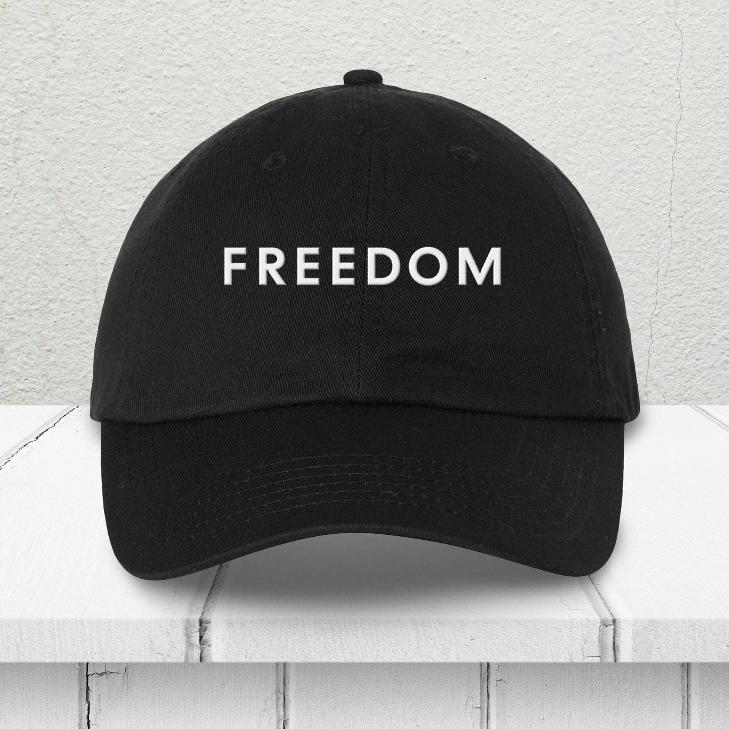 God And Glory Gifts - Charlie Kirk Freedom Embroidered Dad Hat: Red