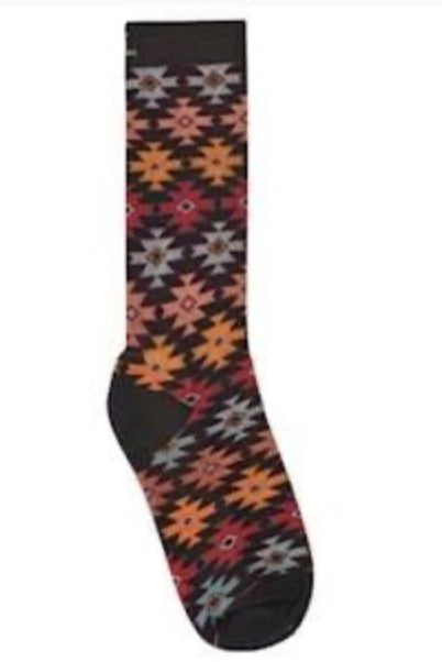 RED DIRT HAT CO CREW CUT SOCK GREAT WHITE AZTEC PATTERN