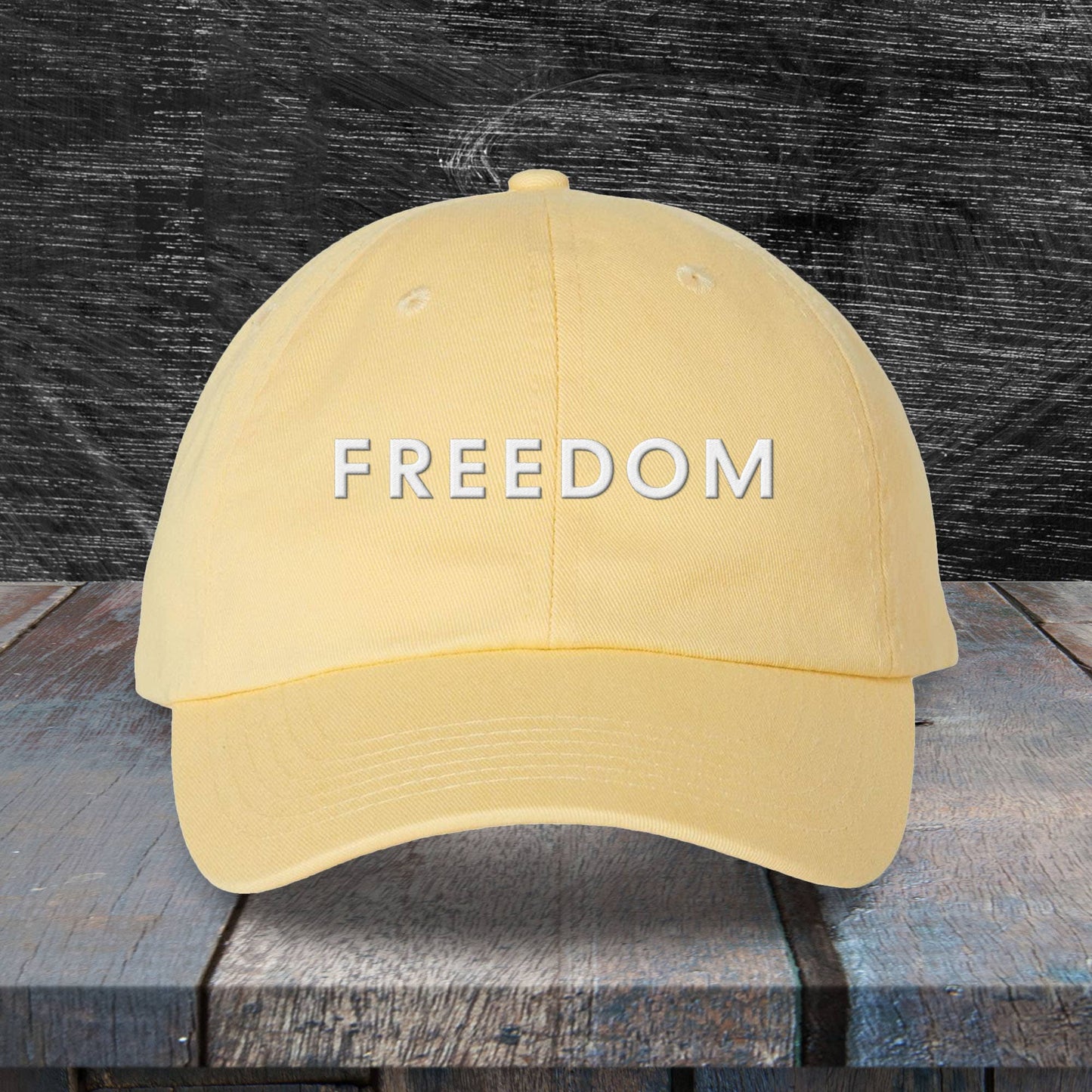 God And Glory Gifts - Charlie Kirk Freedom Embroidered Dad Hat: Black