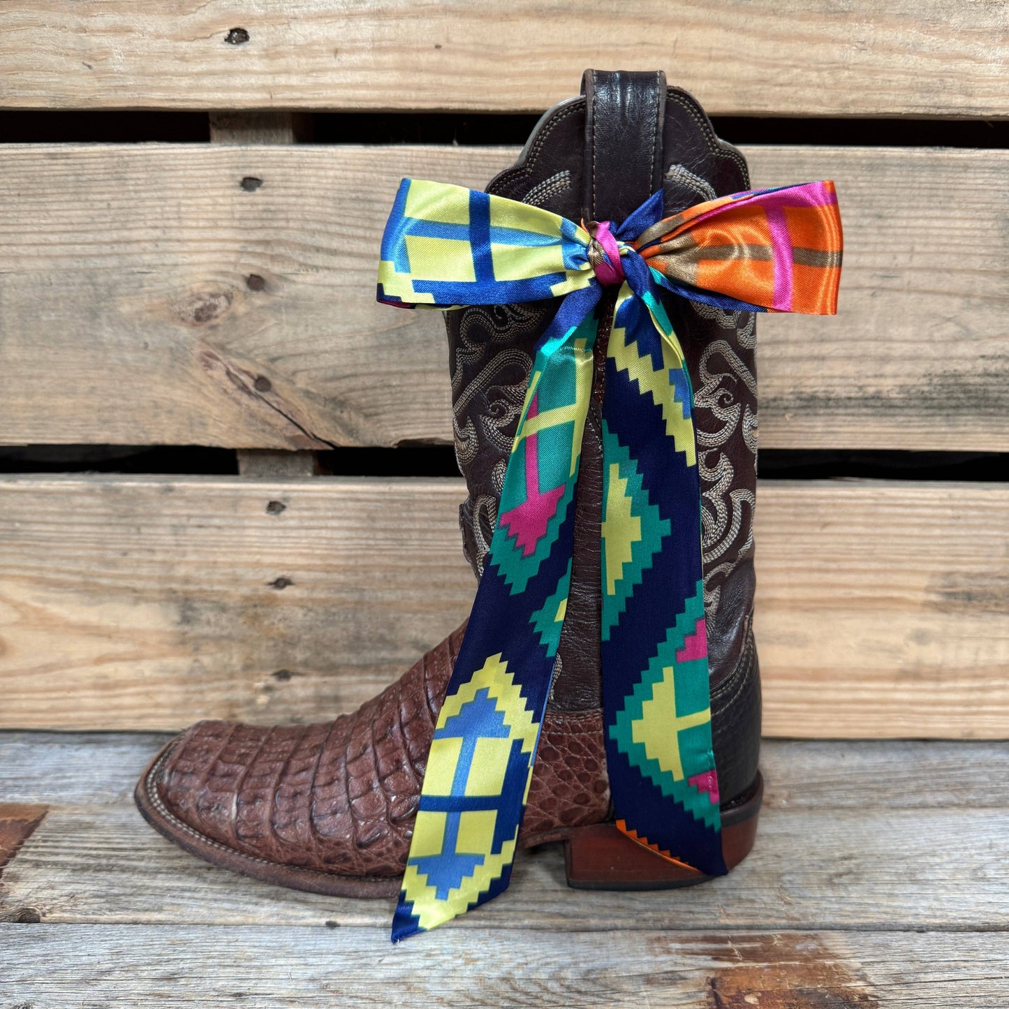 Rodeo Drive - Multi Colored Western Skinny Mini Wild Rag Scarf / Cowgirl Necktie #TW313
