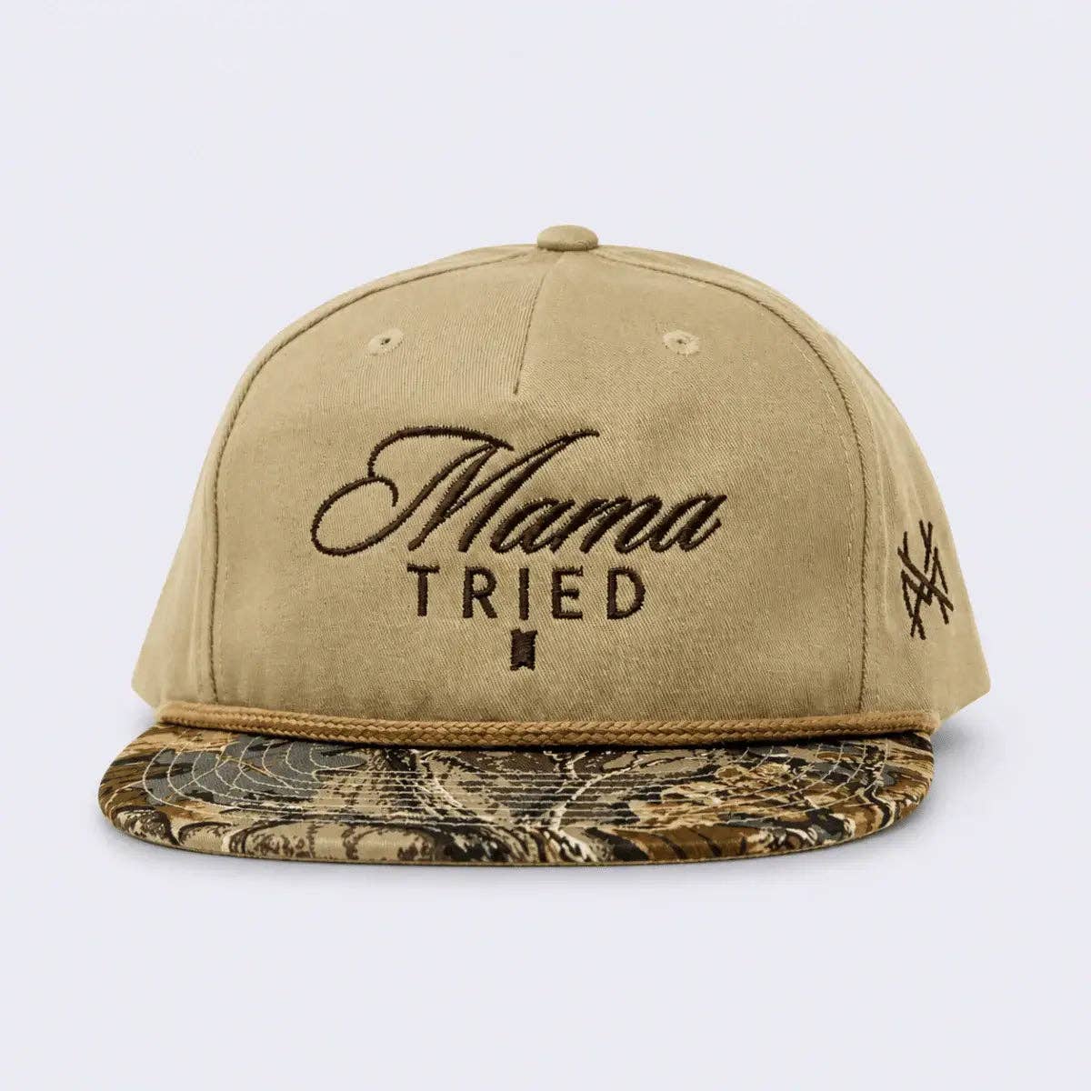 The Mad Hatter Co - Mama Tried Ultra Trucker Hat: Flat Bill White