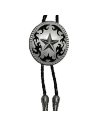 SimpleNGreat - Crimson Western Cowboy Bolo Tie Necklace: Center Blue