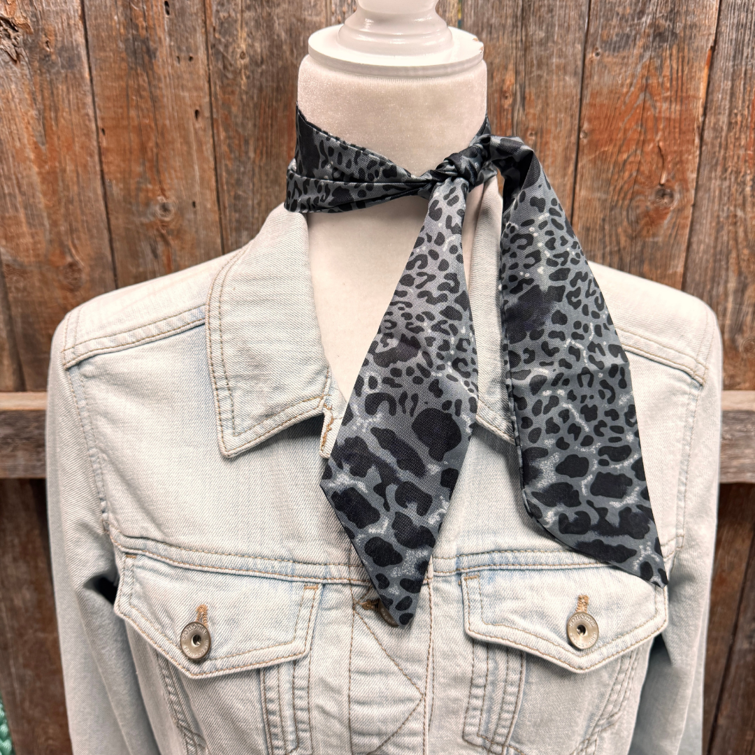 Rodeo Drive - Black Western Skinny Mini Wild Rag Scarf / Cowgirl Necktie #TW134