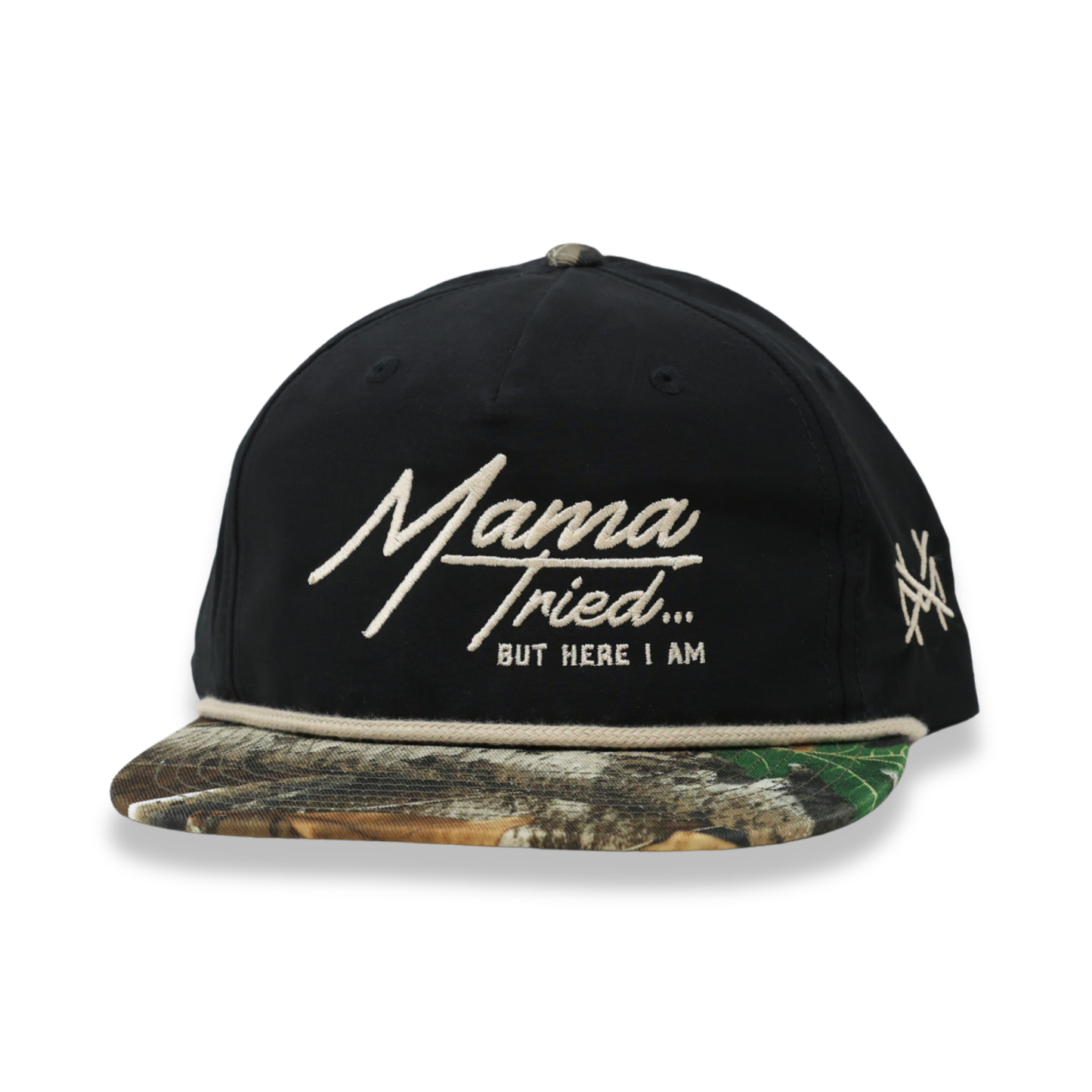The Mad Hatter Co - Mama Tried But Here I Am Trucker Hat: Retro Natural