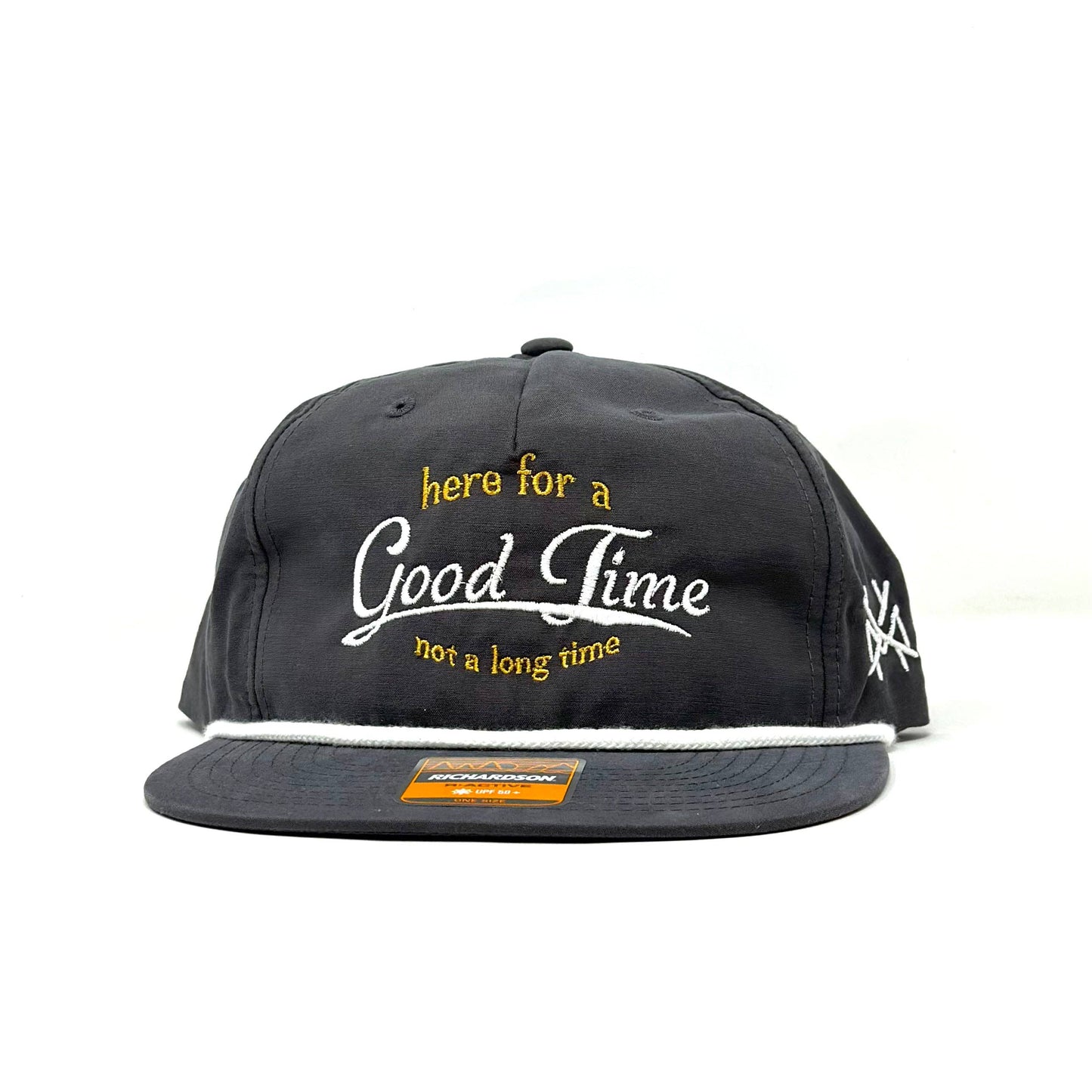 The Mad Hatter Co - MHC Here For a Good Time Trucker Hat: Black/ White Otto