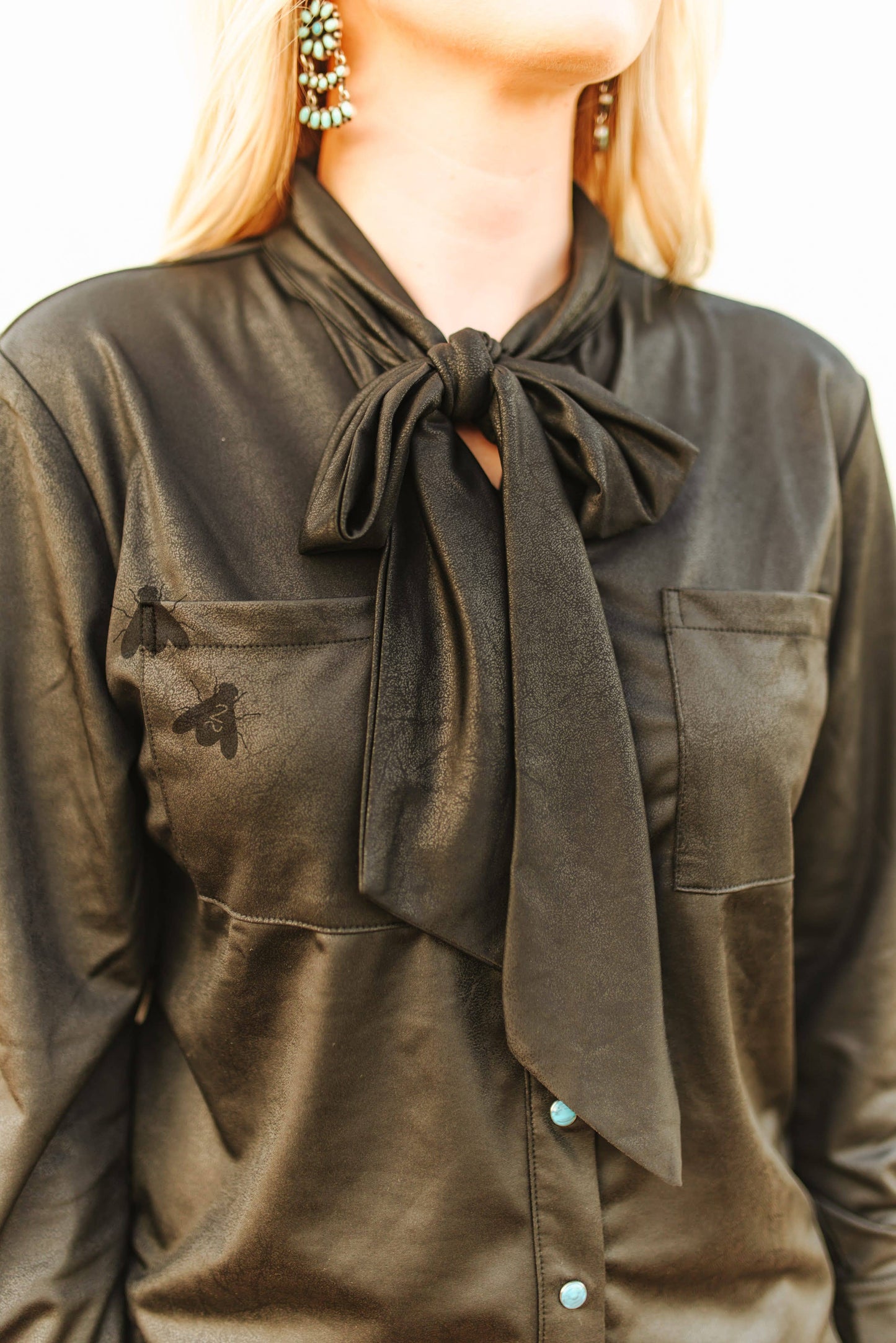 2 Fly Co - LEATHER OUTLAW TOP *MIDNIGHT: 3X