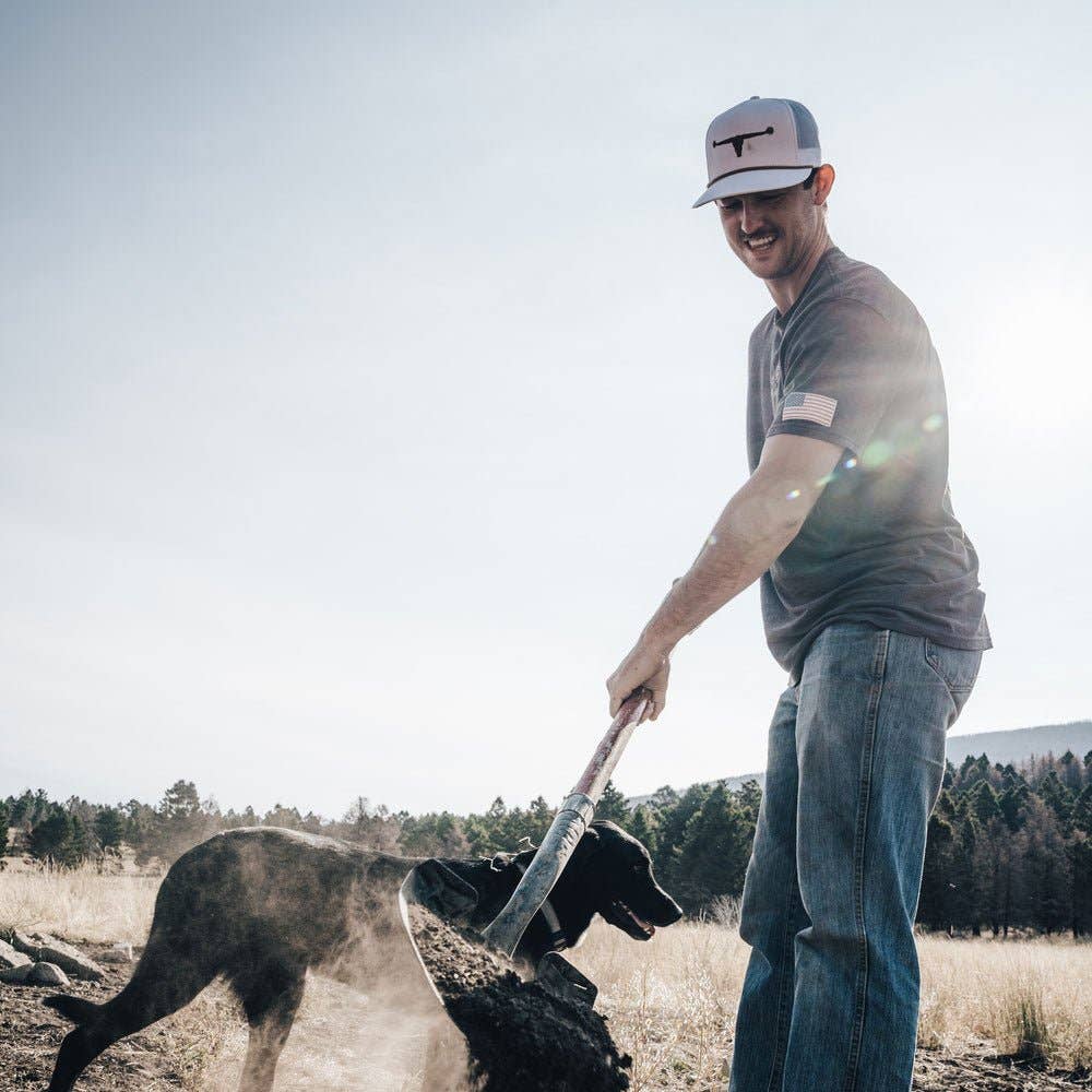American Cattle Co - Bull Spurs Icon Hat: Black/Putty