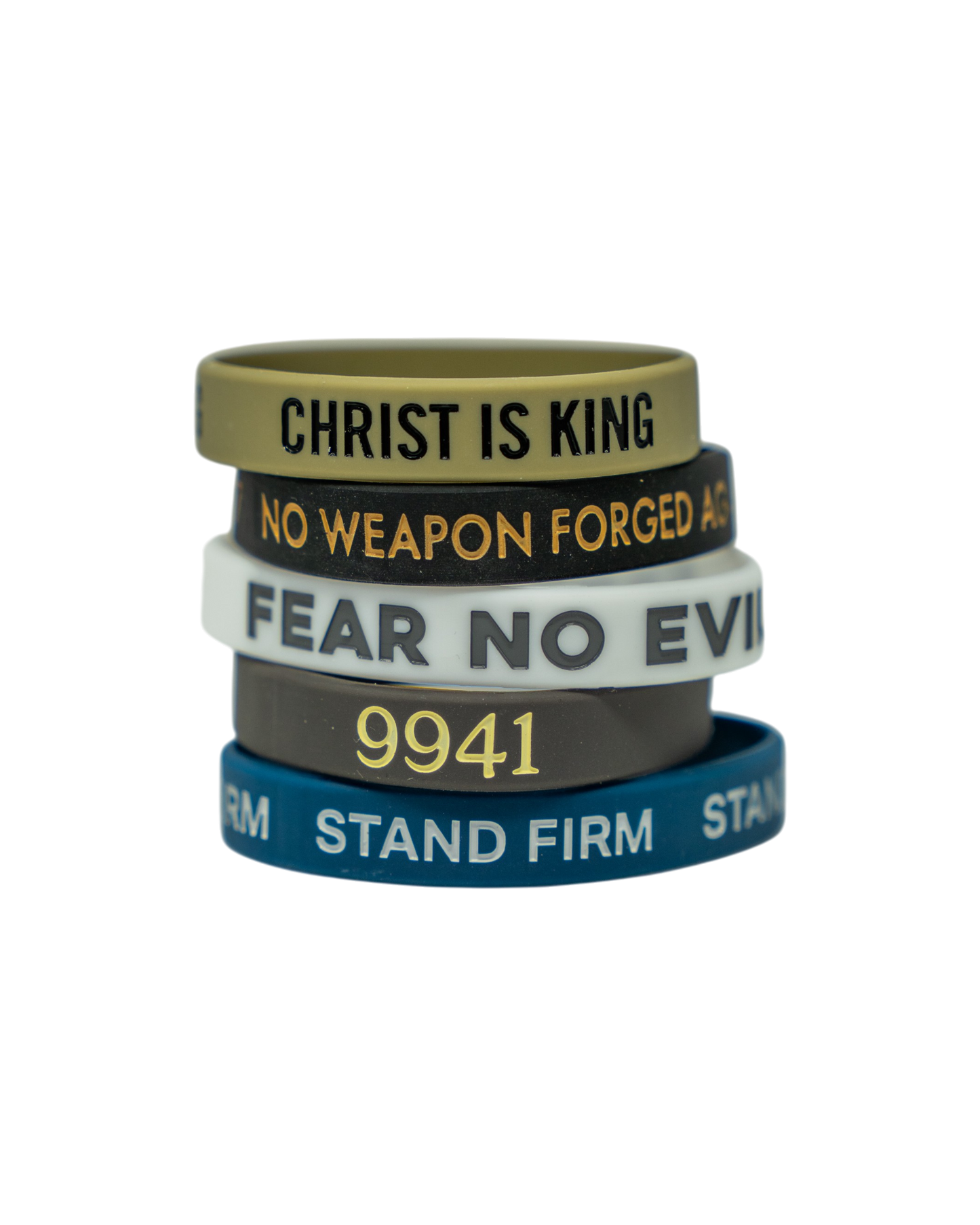 Yee Yee - Faith Rubber Bracelets (5 pack)