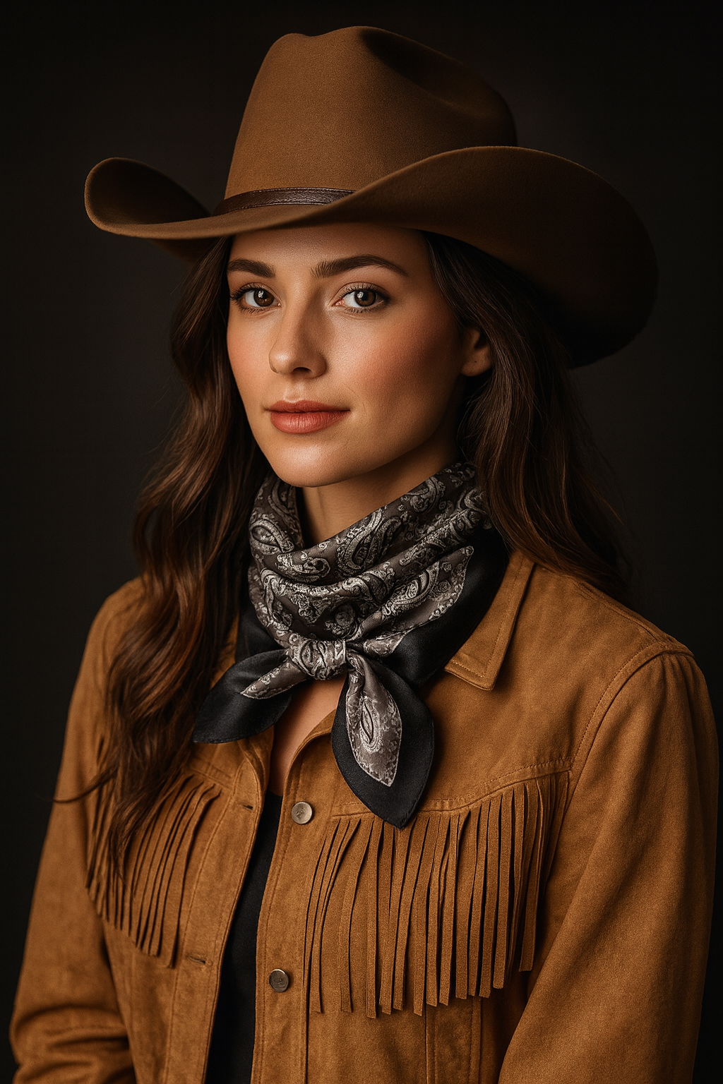 Westrian International - Western Paisley Bandana Print Satin Scarf Wild Rag