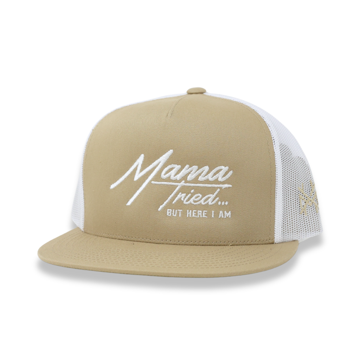 The Mad Hatter Co - Mama Tried But Here I Am Trucker Hat: Retro Natural
