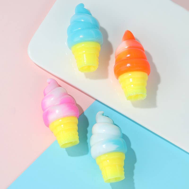 JOSSLYN by wall to wall - Pressure Ice Cream Cone Squishy Toy Asst Set | 40BTS422: ASSORTED