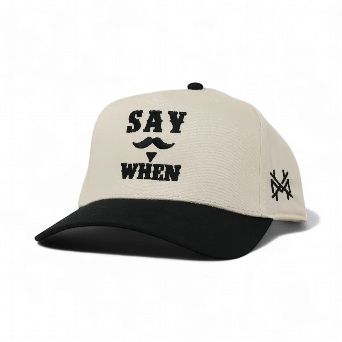 The Mad Hatter Co - Say When Trucker Hat: 7 Panel Bottomland/Black