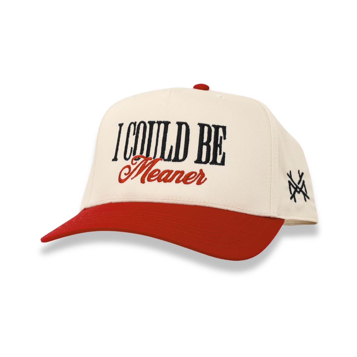 The Mad Hatter Co - I Could Be Meaner Trucker Hat: Retro Leopard/Natural