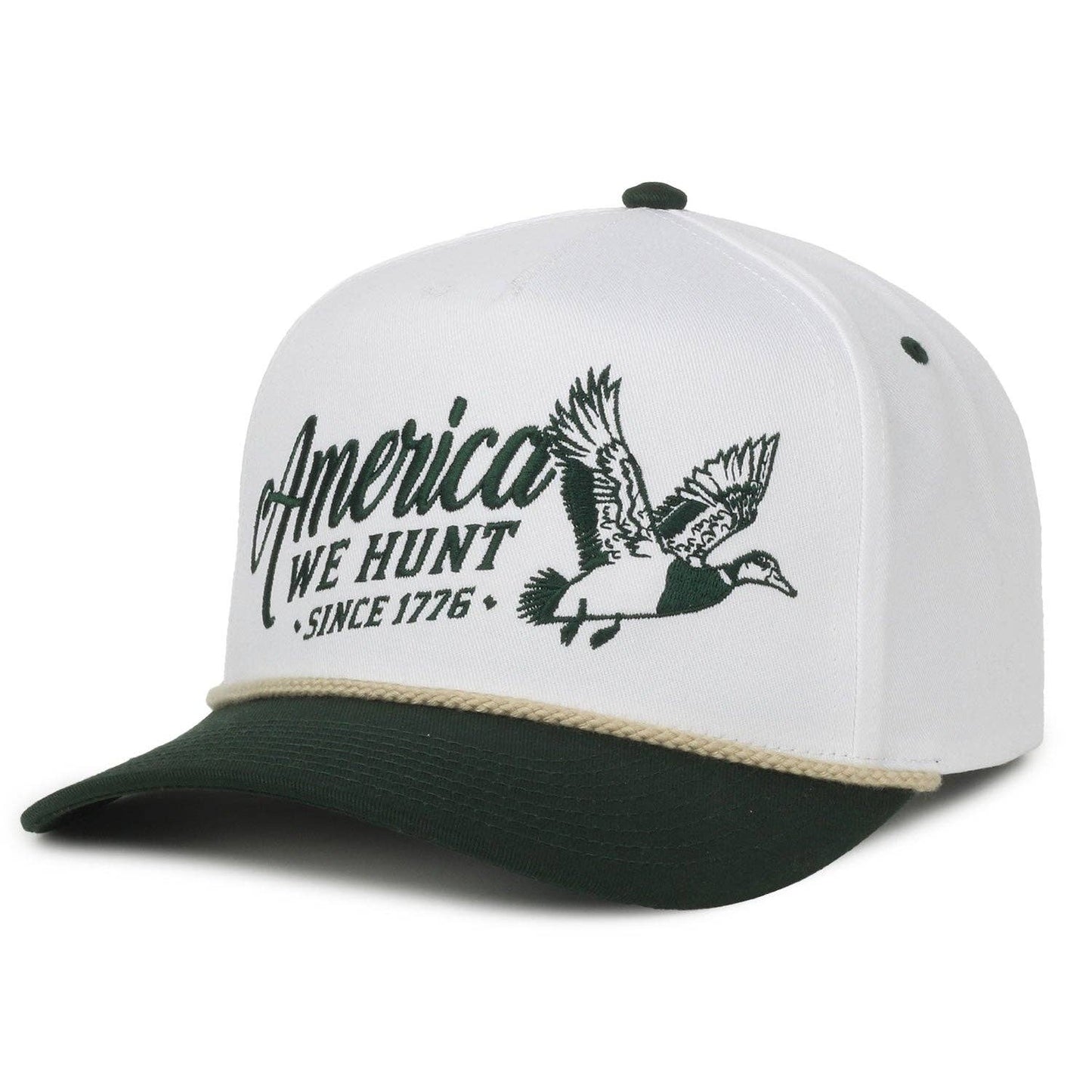 American Cattle Co - We Hunt Mallards Hat: Olive/Camo