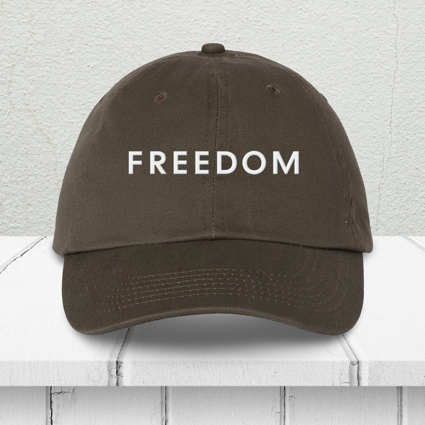 God And Glory Gifts - Charlie Kirk Freedom Embroidered Dad Hat: Black