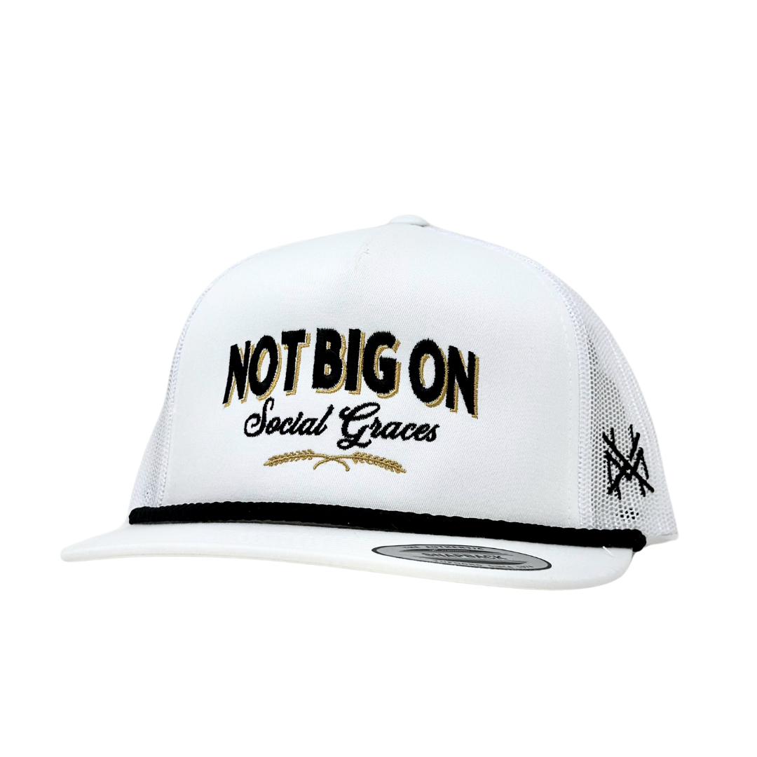 The Mad Hatter Co - MHC Not Big on Social Graces Trucker Hat: 112 Black/White Richardson