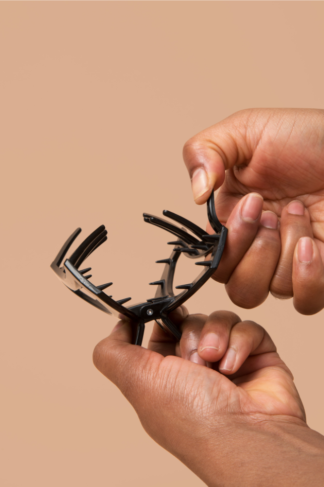 TELETIES - Open Hair Clip | Large | Jet Black