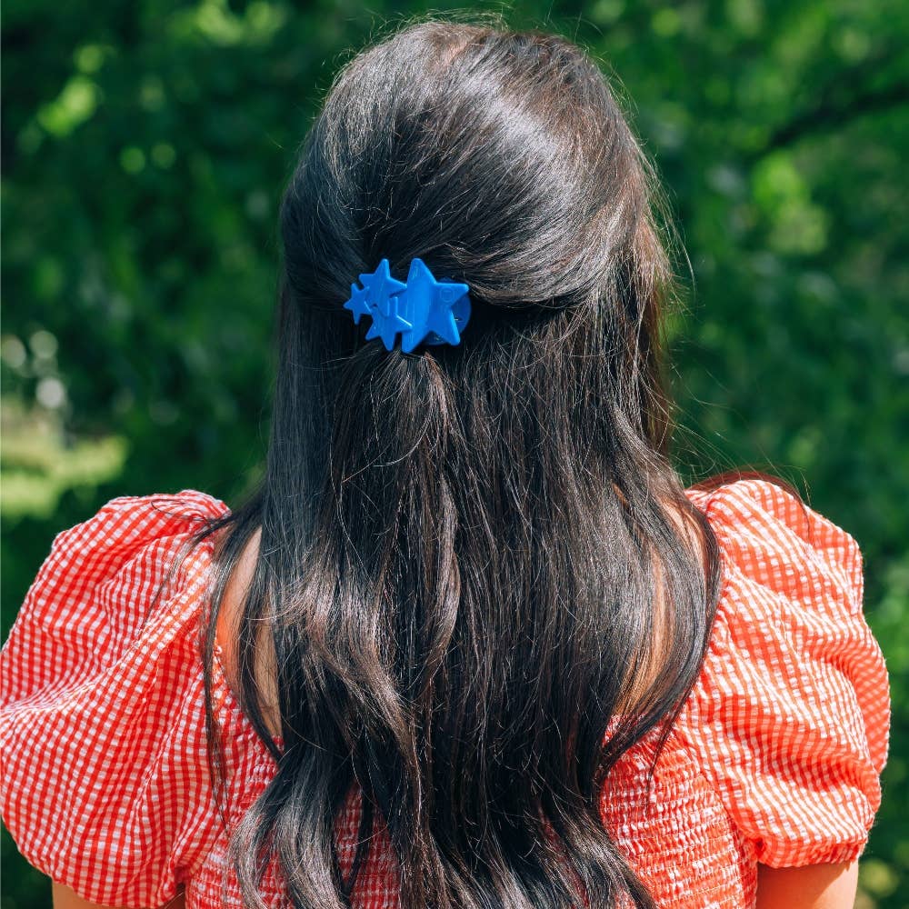 TELETIES - Flat Hair Clip | Tiny | Blue Shooting Star