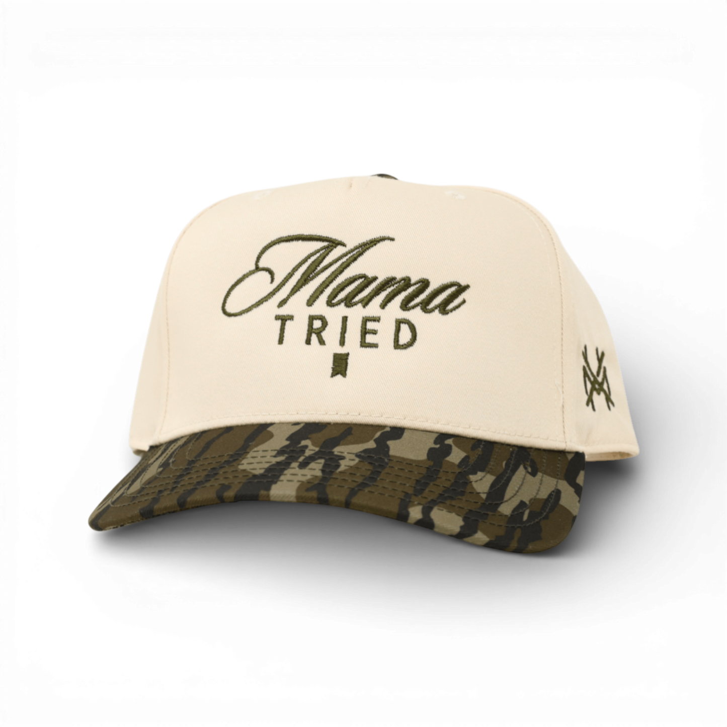 The Mad Hatter Co - Mama Tried Ultra Trucker Hat: Flat Bill White