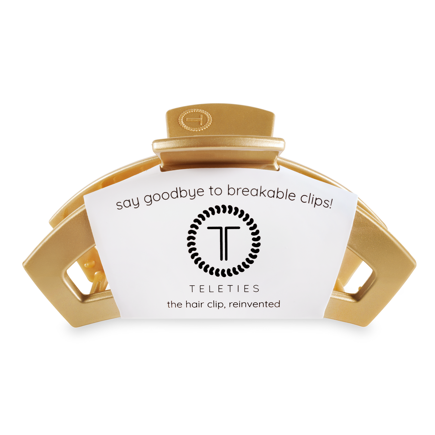 TELETIES - Open Hair Clip | Large | Champagne Toast