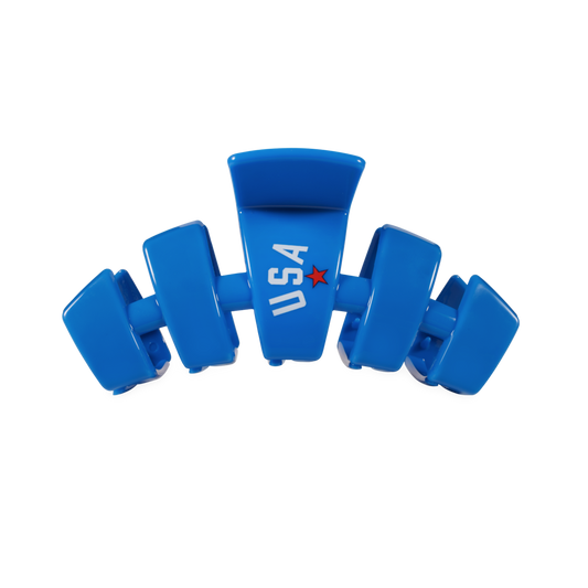 TELETIES - Classic Hair Clip | Medium | USA Blue