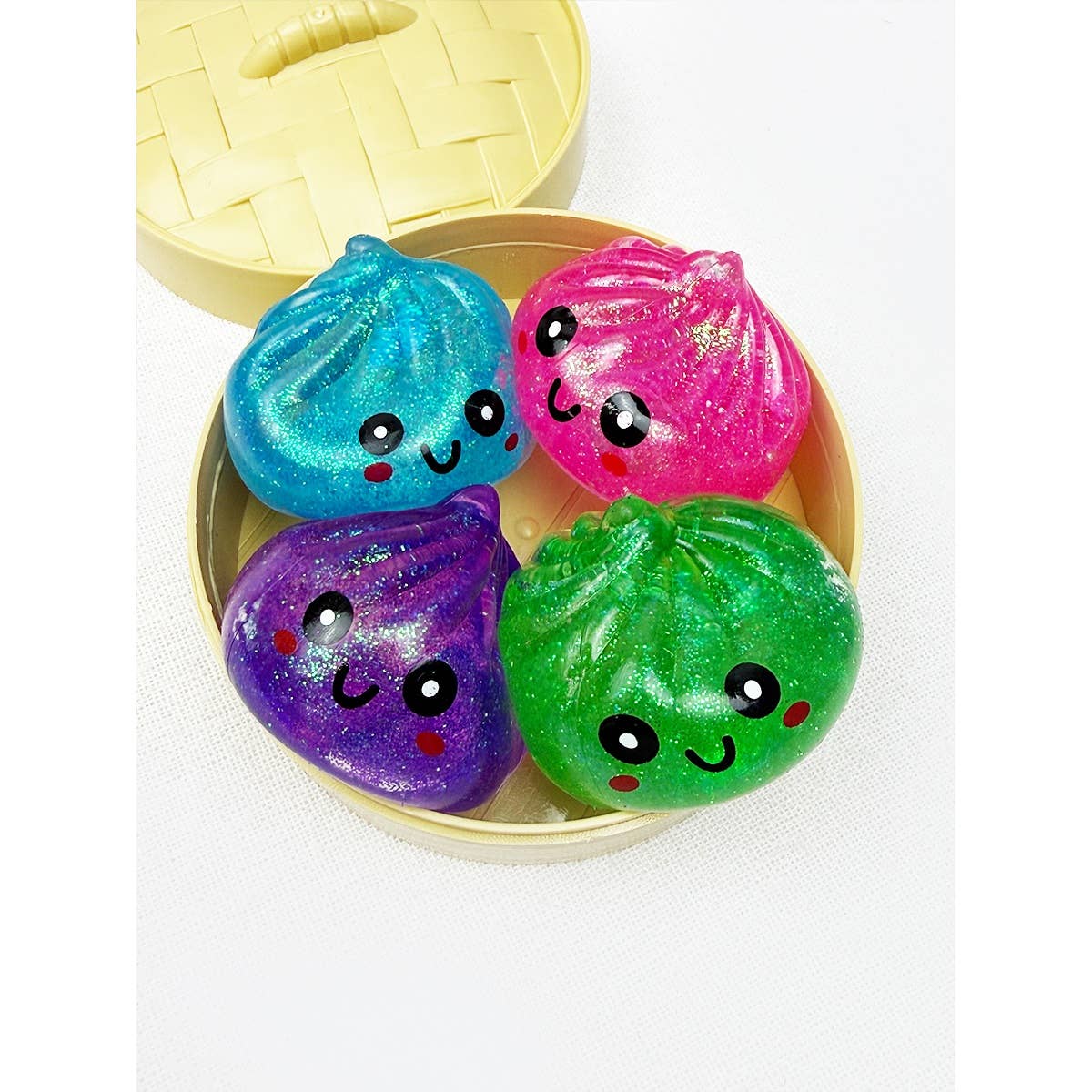 Love and Repeat - 4pc Set Mini Maltose Glitter Dumpling Squishy : MIX COLOR / ONE(12)
