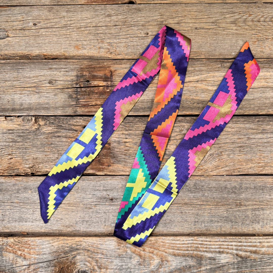 Rodeo Drive - Multi Colored Western Skinny Mini Wild Rag Scarf / Cowgirl Necktie #TW313