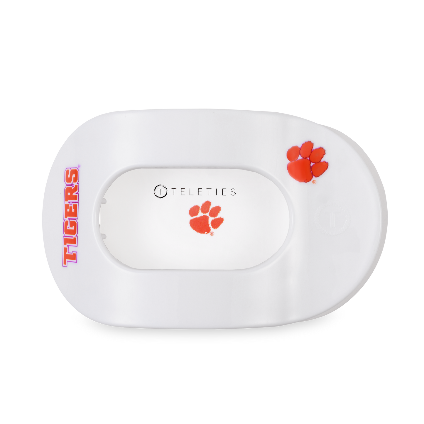 TELETIES - Flat Round Hair Clip | Large | Go Tigers!
