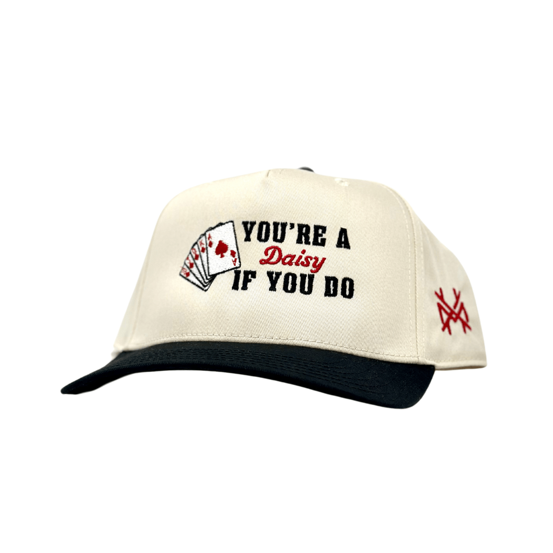 The Mad Hatter Co - You're A Daisy If You Do Trucker Hat: Flat Bill Brown/White