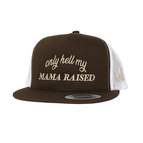 The Mad Hatter Co - MHC Only Hell My Mama Raised Trucker Hat: 112 PFP Bark Duck Camo