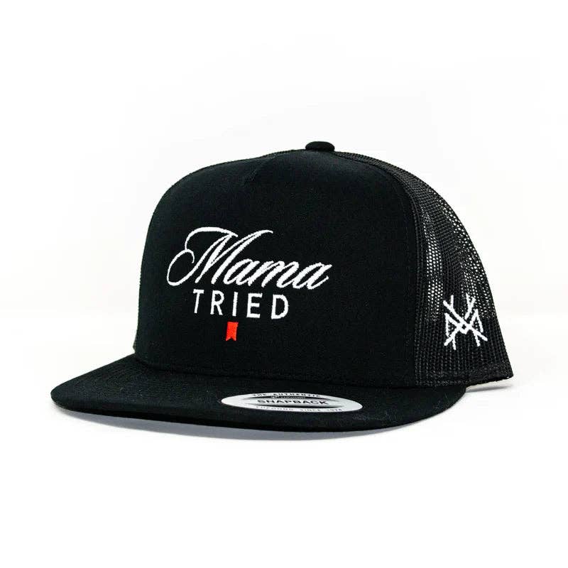 The Mad Hatter Co - MHC Mama Tried Ultra Trucker Hat: 112 Richardson Black/White