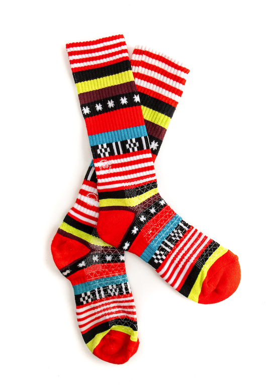 Lucky Chuck - Fringe Serape Christmas Performance Socks