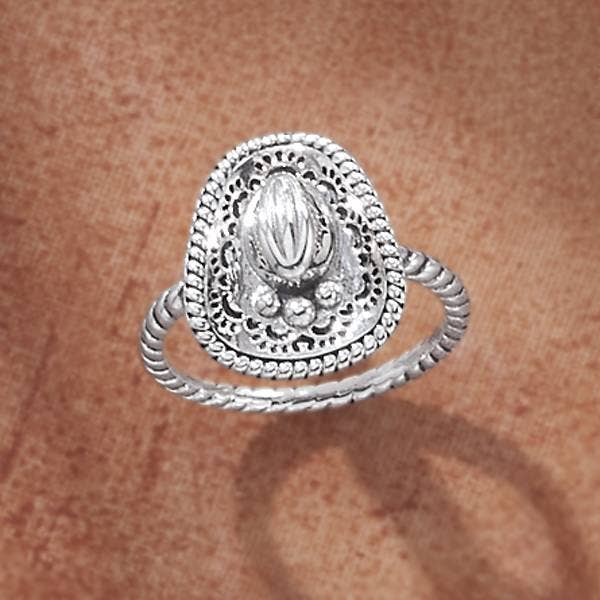 Back in the Saddle - Sterling Silver Cowboy Hat Ring: 10