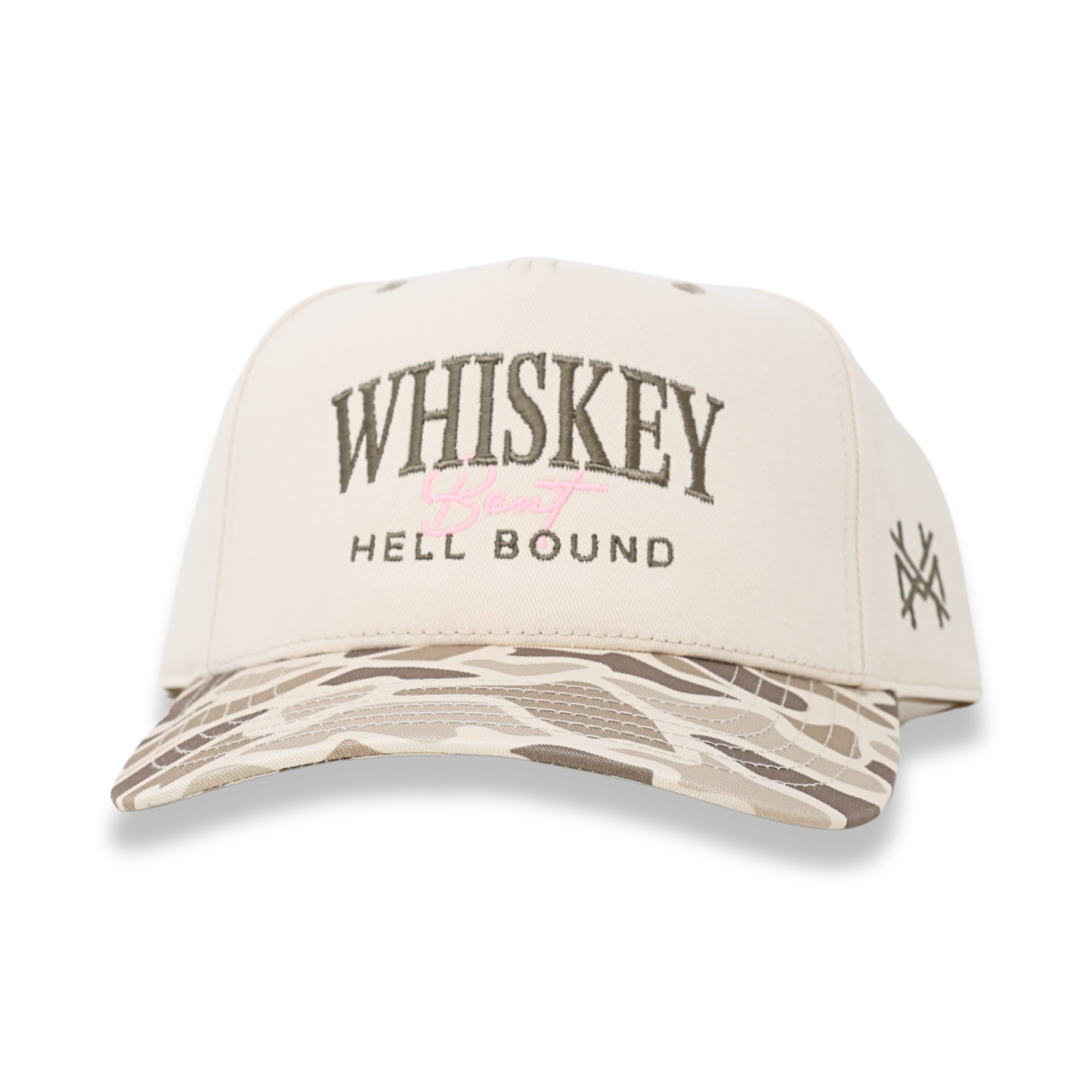 The Mad Hatter Co - Whiskey Bent and Hell Bound Tailgate Trucker Hat: Flat Bill Black