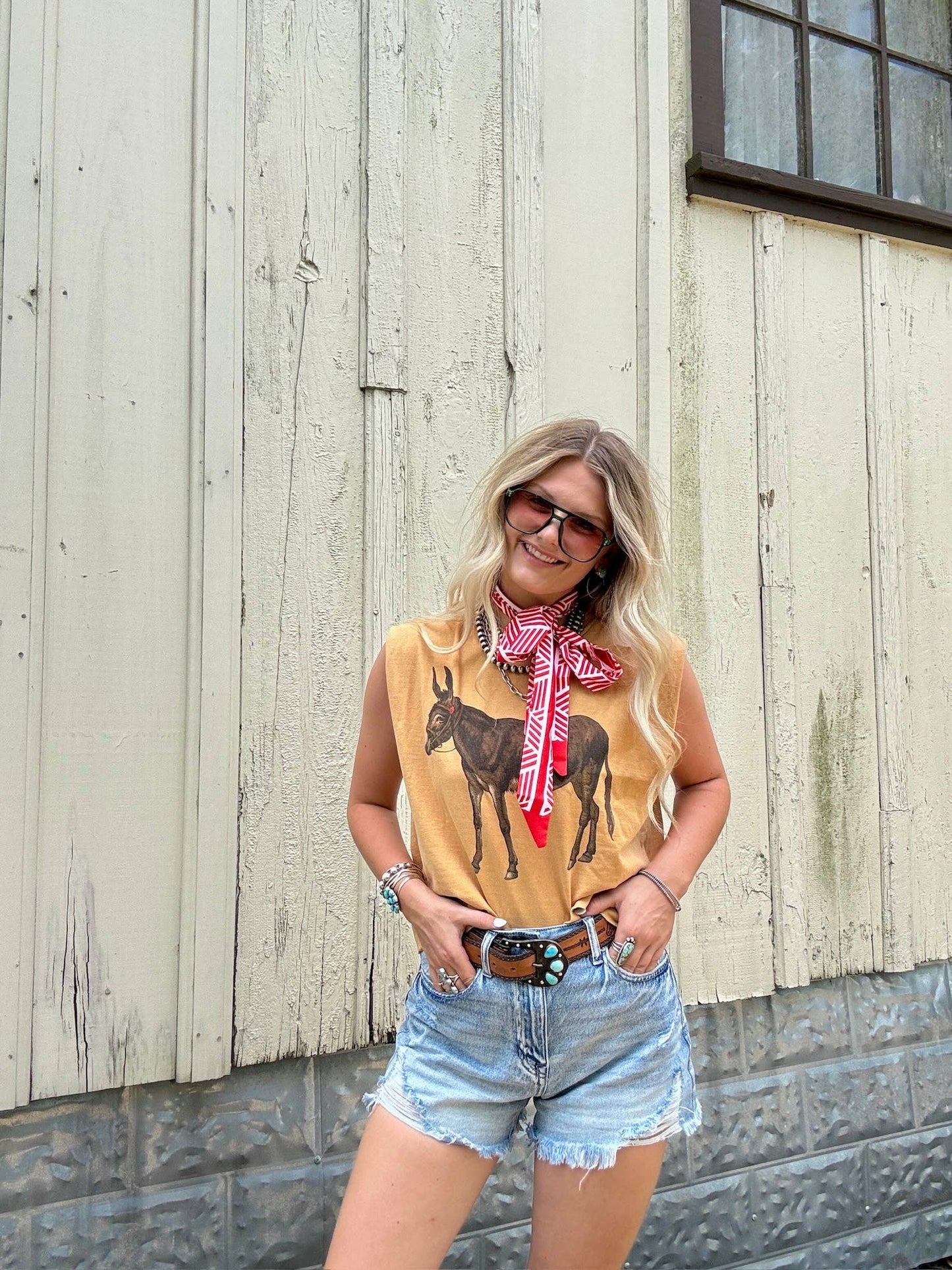 Hank & Scoot - Vintage Donkey Boxy Tank: S