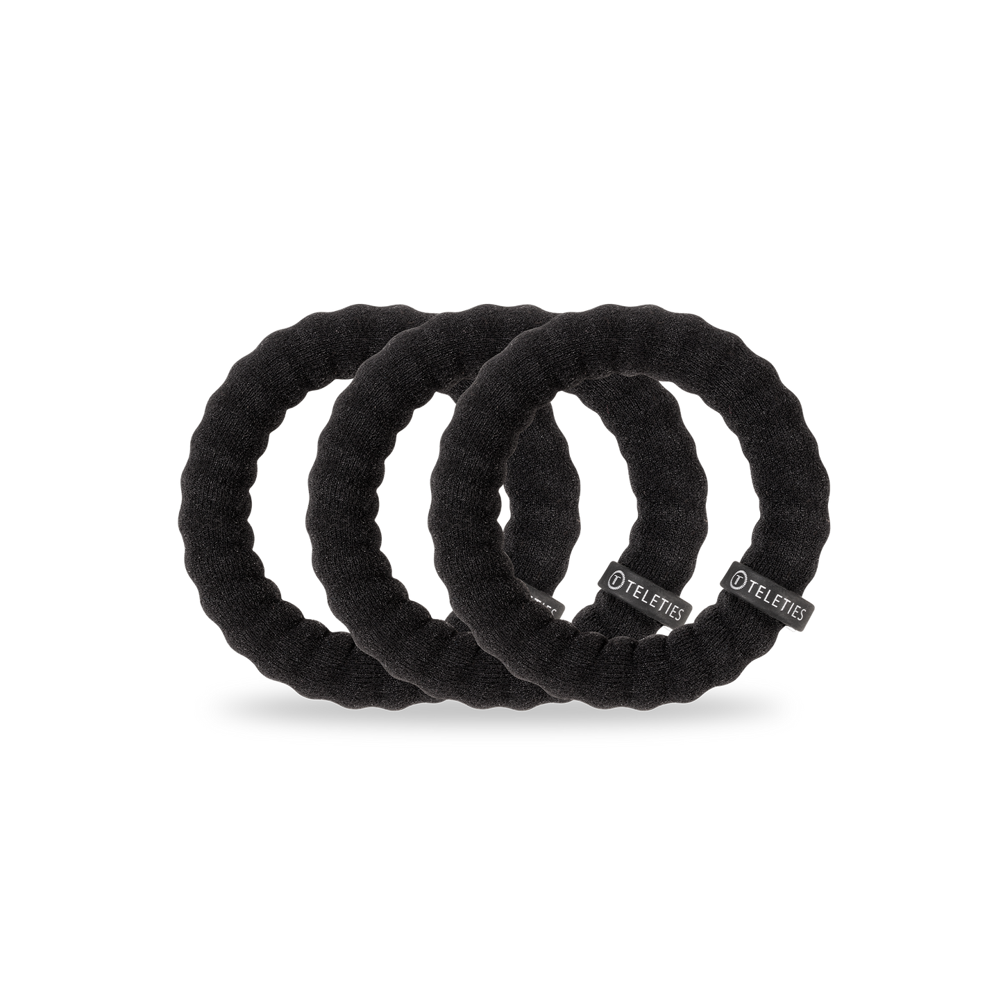 TELETIES - Nylon Hair Ties | Large | Jet Black