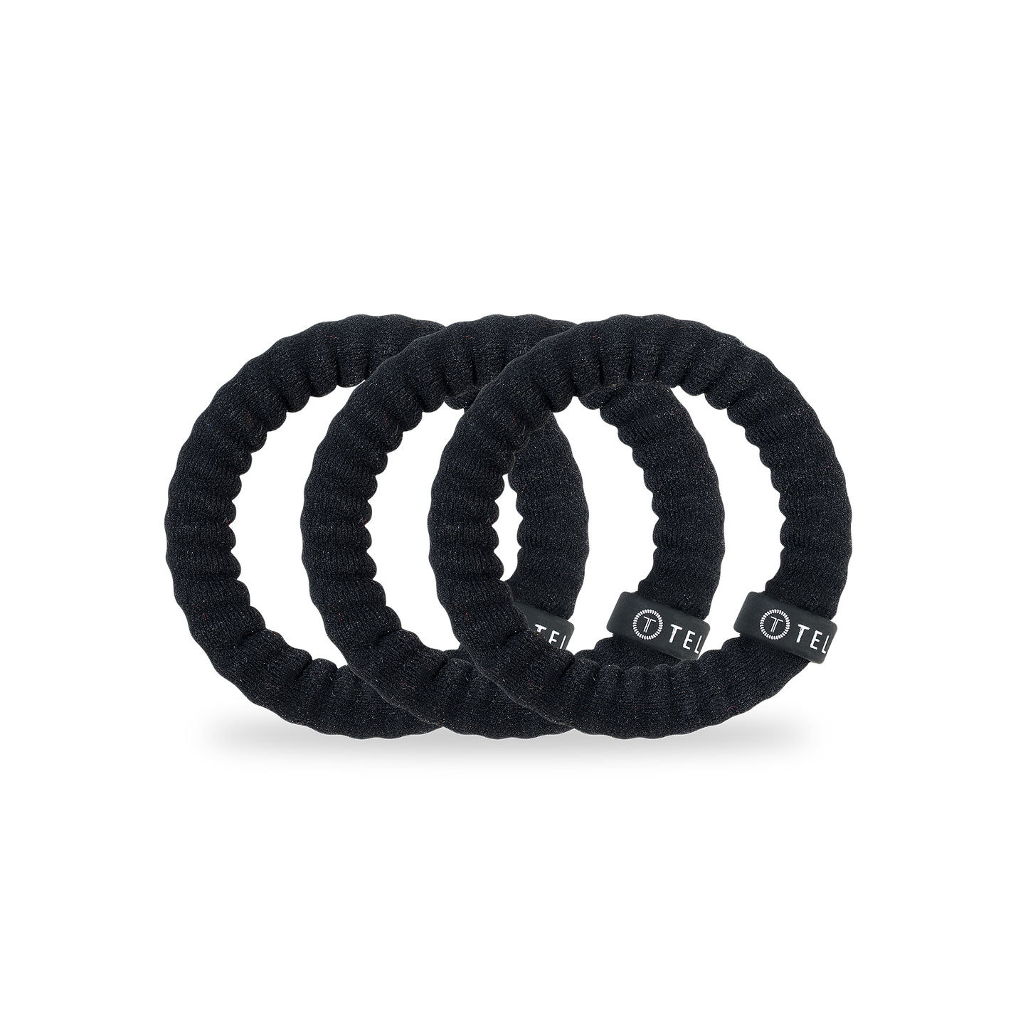 TELETIES - Nylon Hair Ties | Small | Jet Black