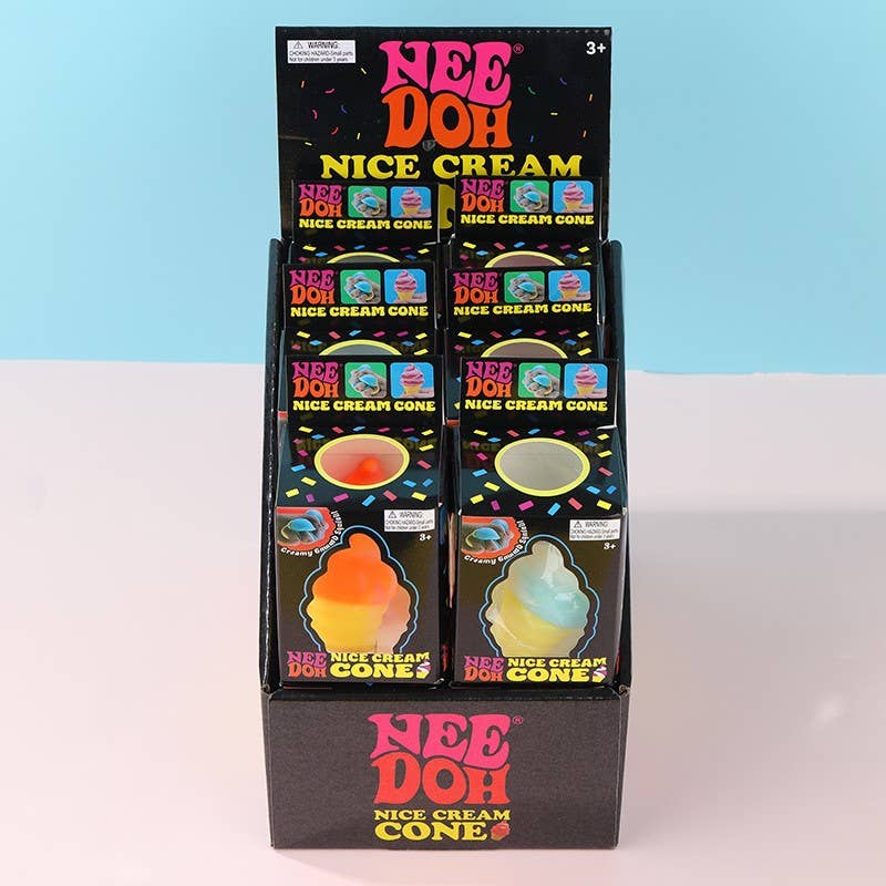 JOSSLYN by wall to wall - Pressure Ice Cream Cone Squishy Toy Asst Set | 40BTS422: ASSORTED
