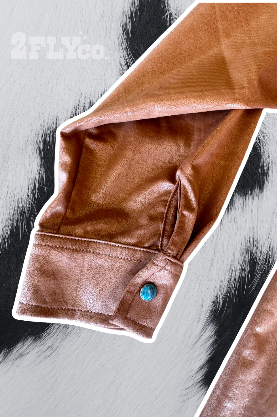 2 Fly Co - LEATHER OUTLAW TOP *SADDLE: 2X