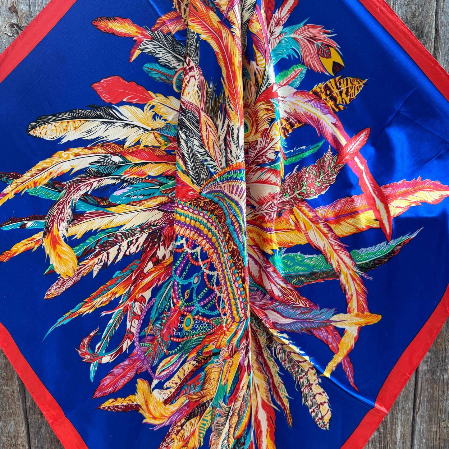 Rodeo Drive - 35X35"  Feathers Wild Rag / Scarf WR642X