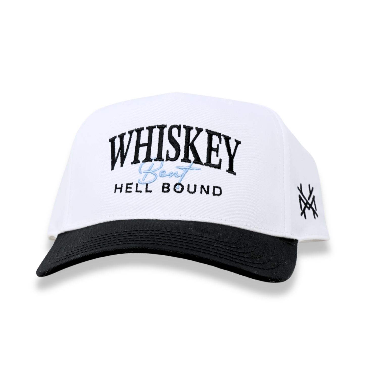 The Mad Hatter Co - Whiskey Bent and Hell Bound Tailgate Trucker Hat: Flat Bill Black