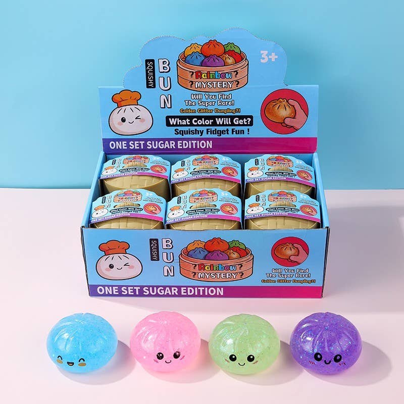 JOSSLYN by wall to wall - Pressure Sparkle Squishy Toy Dumplings | 40BTS416: ASSORTED
