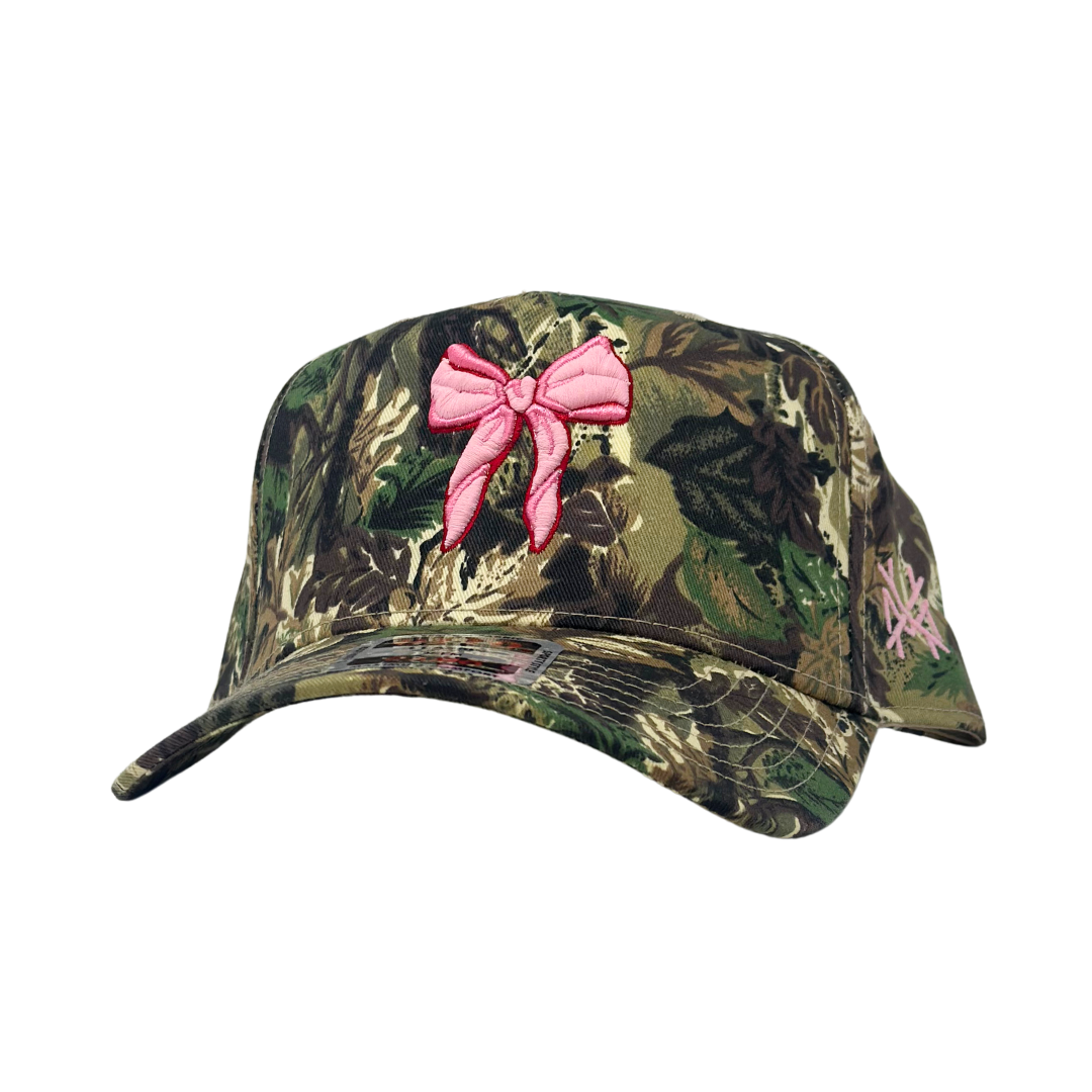 The Mad Hatter Co - MHC Bow Trucker Hat: Pink/ Natural Otto
