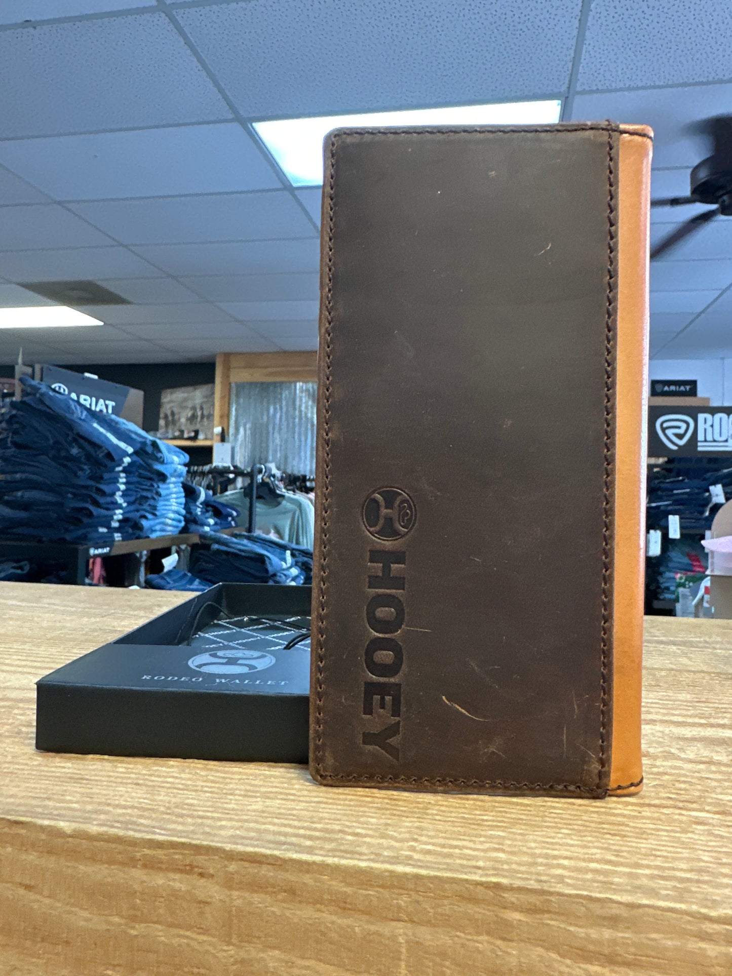 Hooey phoenix hand tooled rodeo wallet