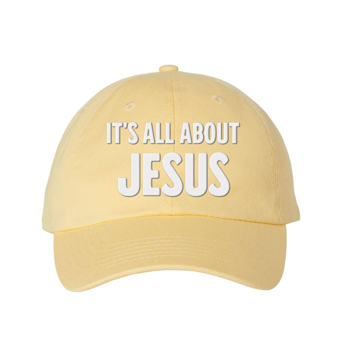 God And Glory Gifts - It's All About Jesus Charlie Kirk Embroidered Dad Hat: Red