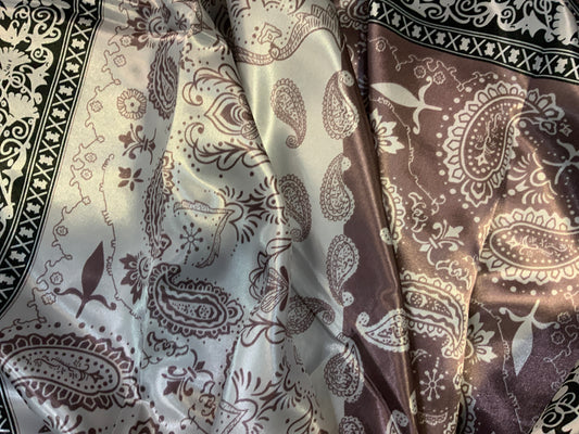 35x35” TWO TONE PAISLEY WILD RAG/SCARF WR2557