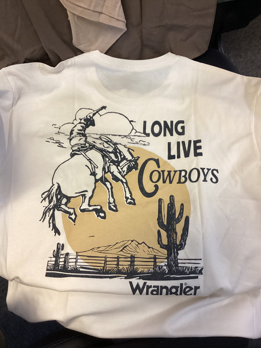 WRANGLER MENS VINTAGE FIT ANTIQUE WHITE SHORT SLEEVE TEE