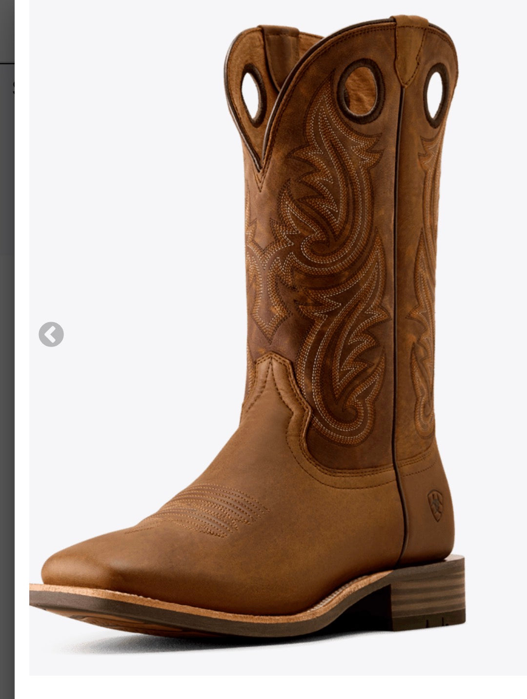 ARIAT MENS HIGHLAND TOUGHSTOCK WIDE SQUARE TOE COWBOY BOOT